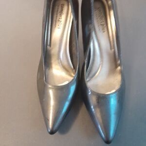 Comfort Plus by Predictions Glossy Black Heels